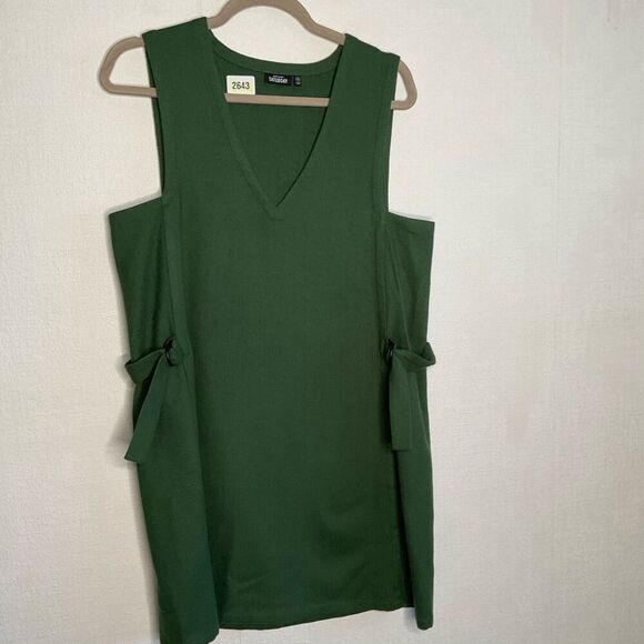 Vintage KATE SPADE Dress Medium V-Neck Fairy Green Wool Buckle Dark‎ Academia - Picture 1 of 8